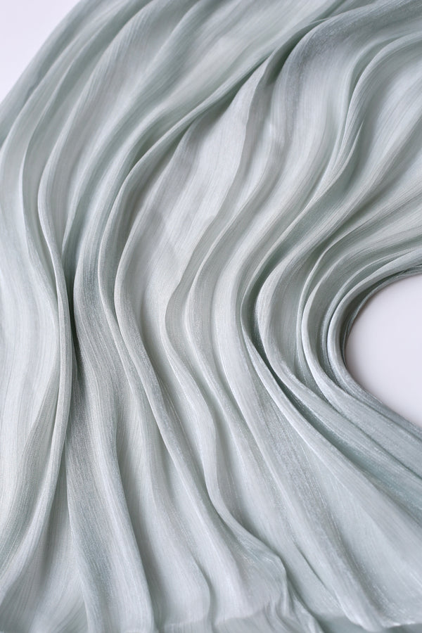 Organza Silk Hijab - Ash Grey